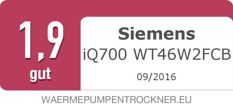 Testsiegel: Siemens iQ700 WT46W2FCB width=