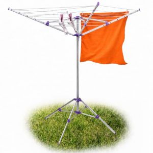 Relaxdays Wäschespinne: Mobiler Wäscheständer für Garten, Balkon und Co.